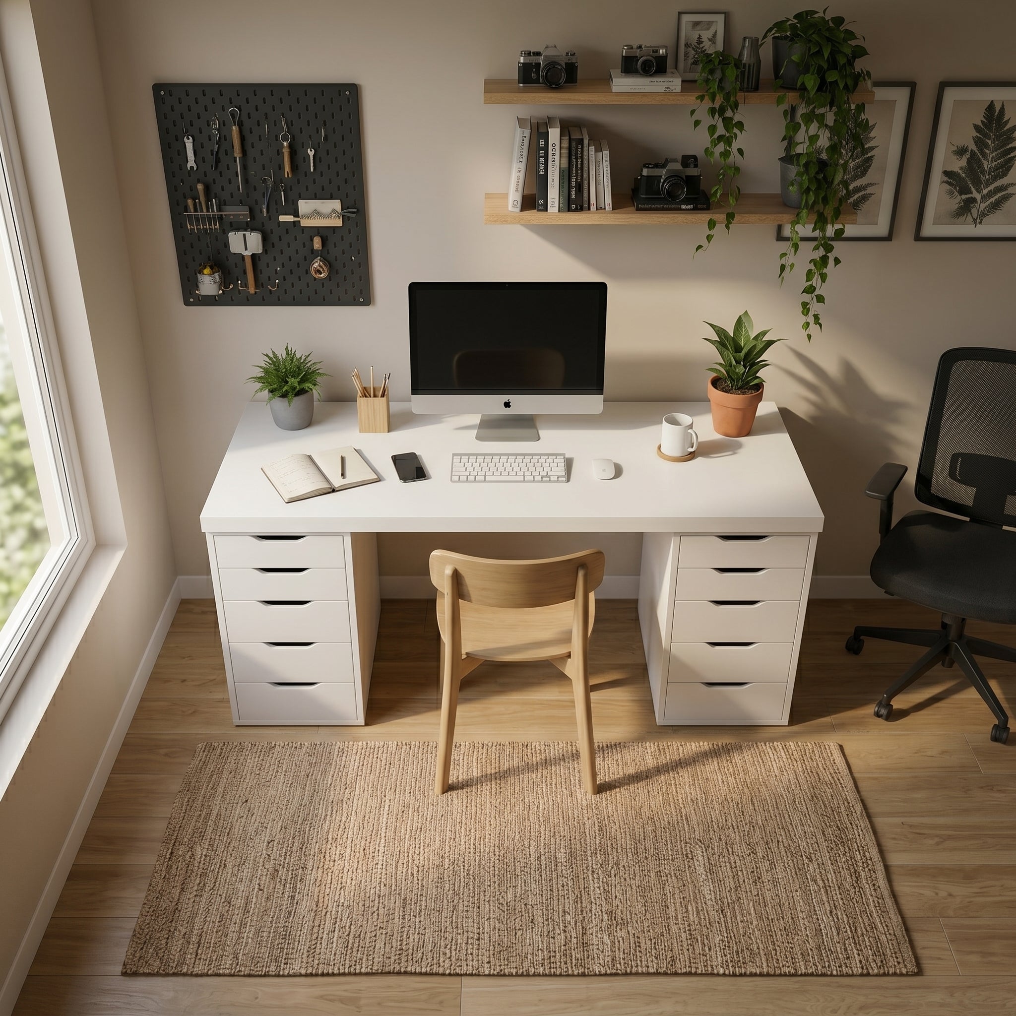 Signature Dual-Vault Desk – Professional MDF Workspace