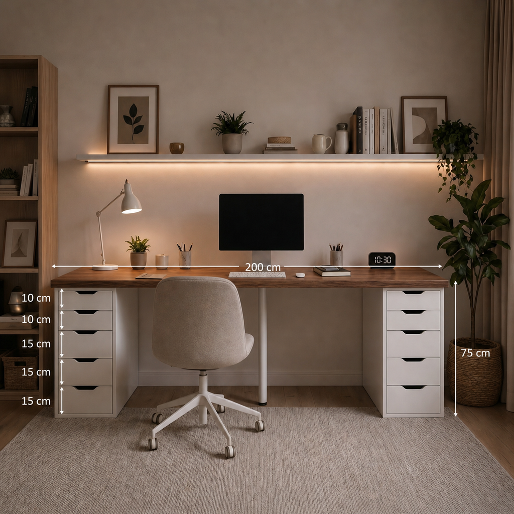 Signature Dual-Vault Desk –  Executive Span