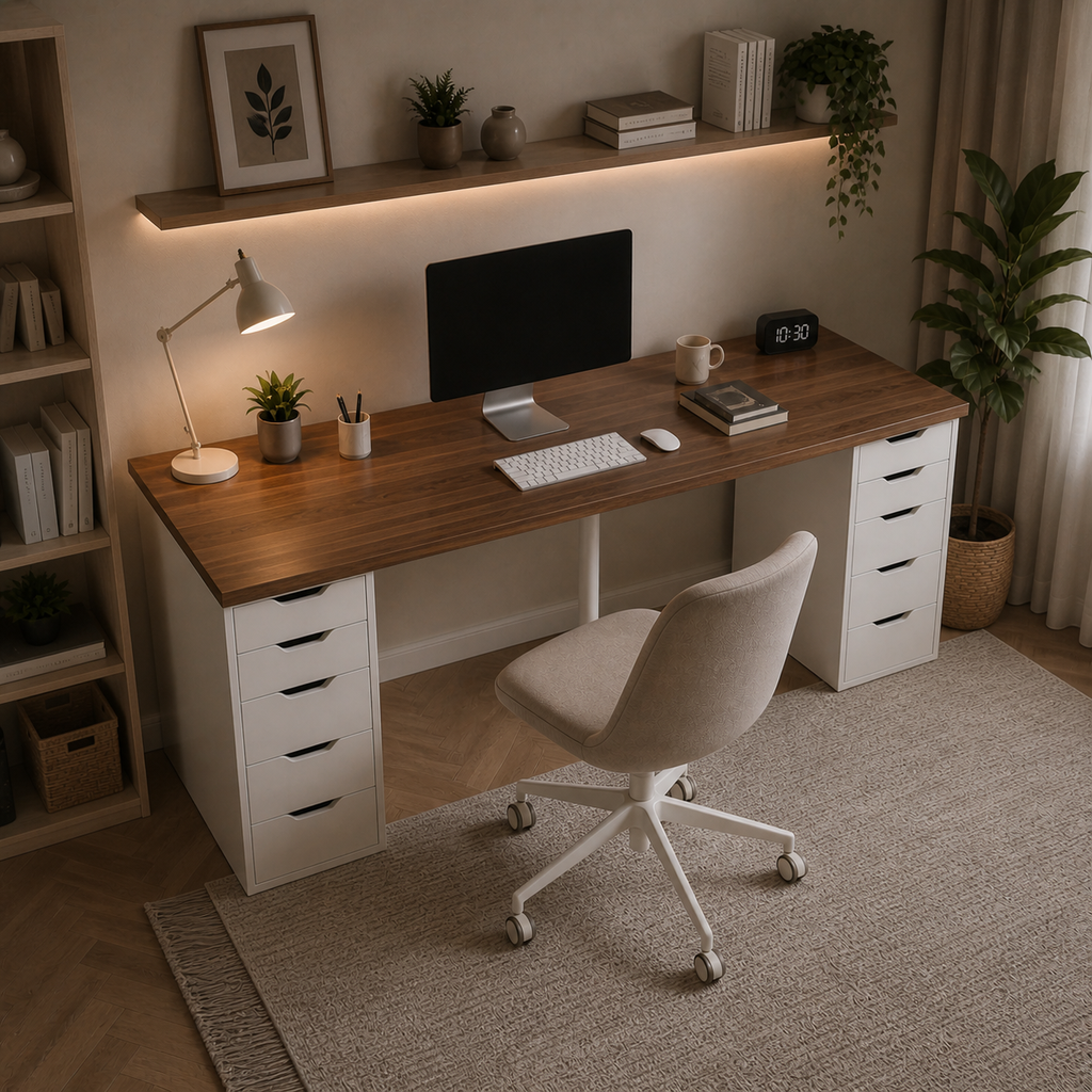Signature Dual-Vault Desk –  Executive Span