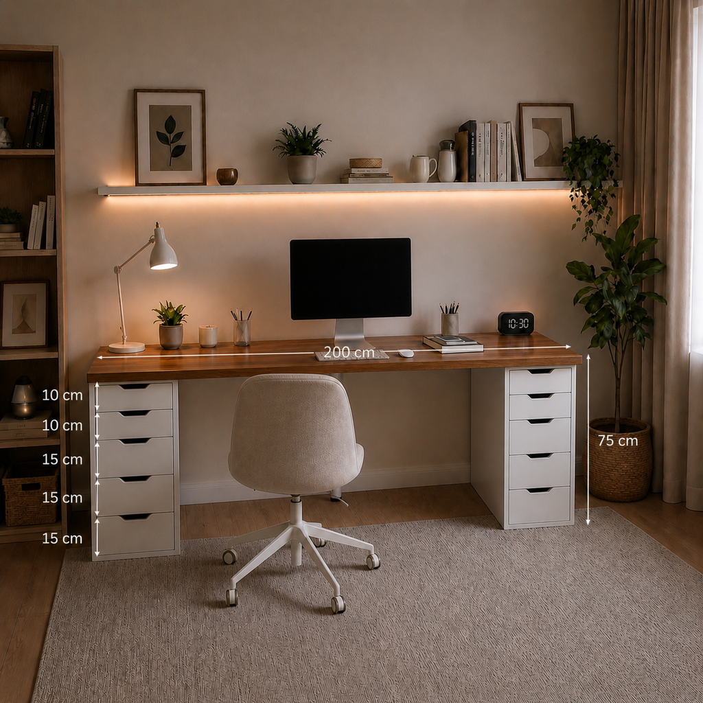 Signature Dual-Vault Desk –  Executive Span