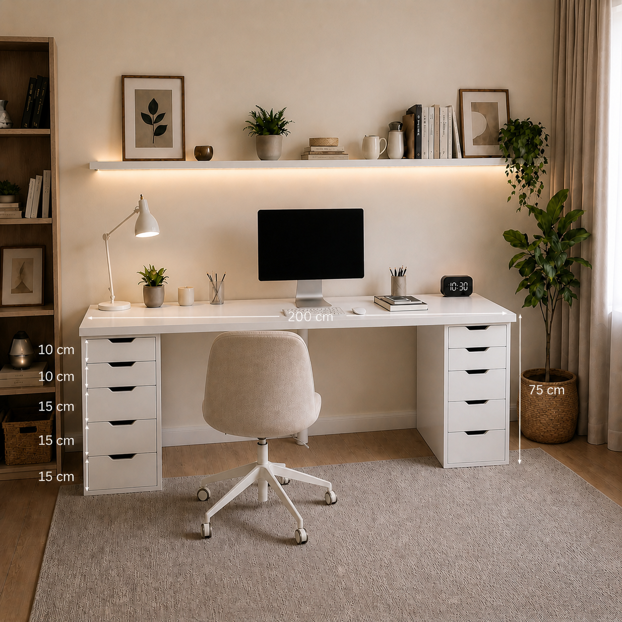Signature Dual-Vault Desk –  Executive Span