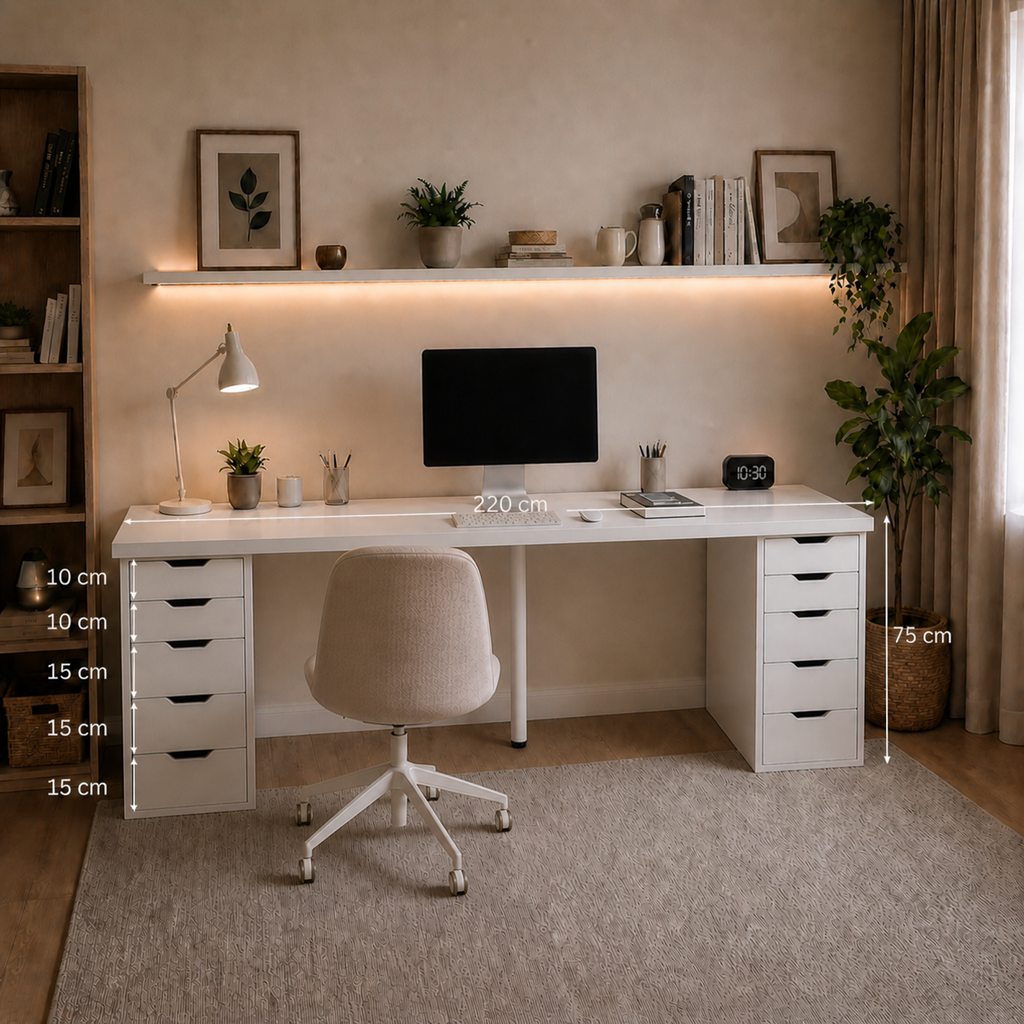 Signature Dual-Vault Desk –  Executive Span