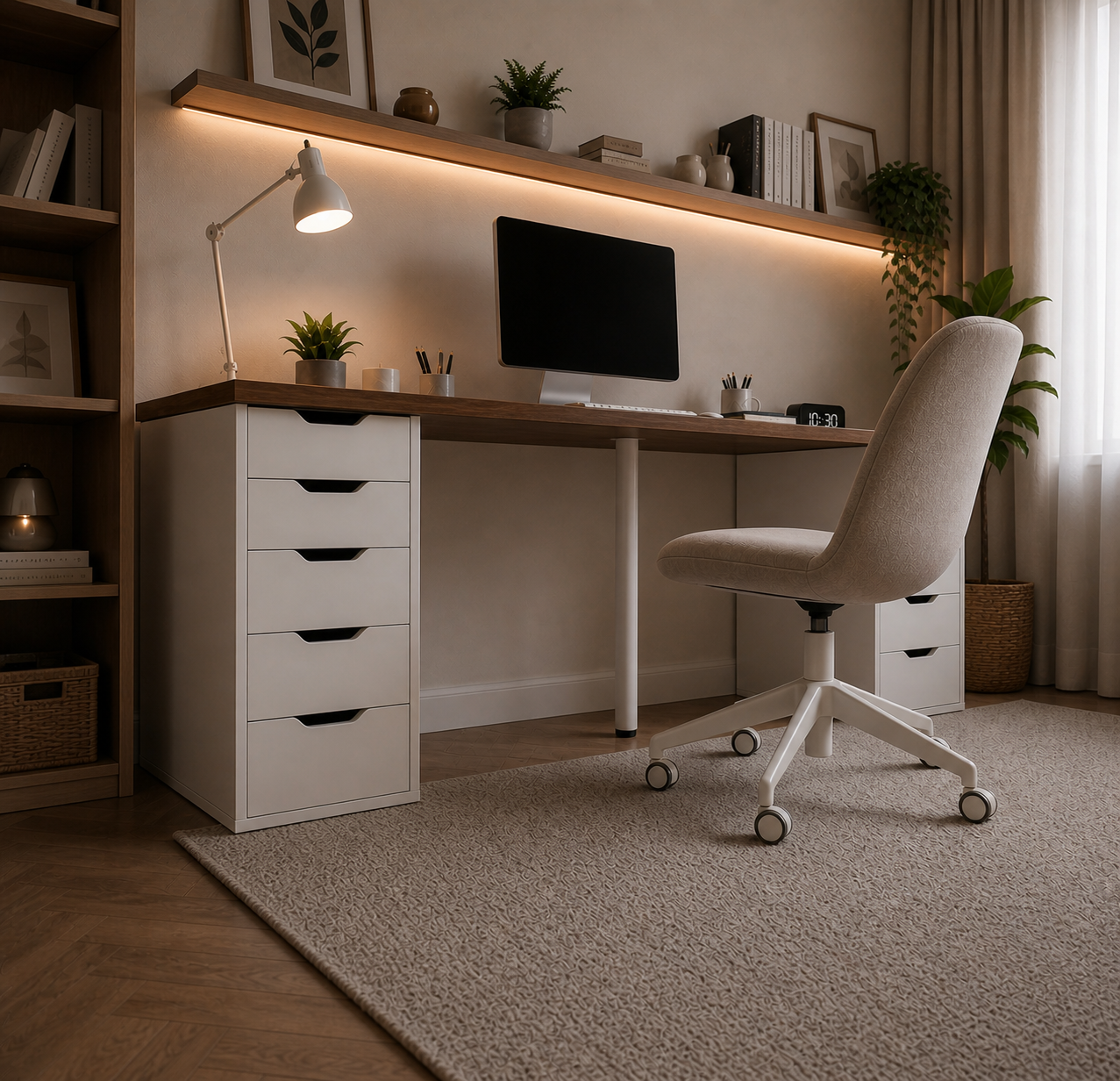 Signature Dual-Vault Desk –  Executive Span