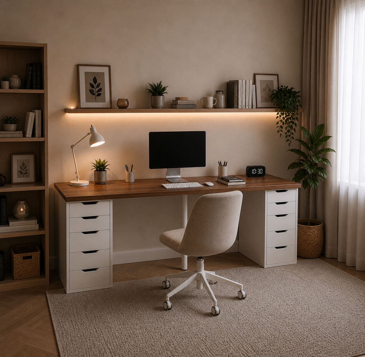 Signature Dual-Vault Desk –  Executive Span
