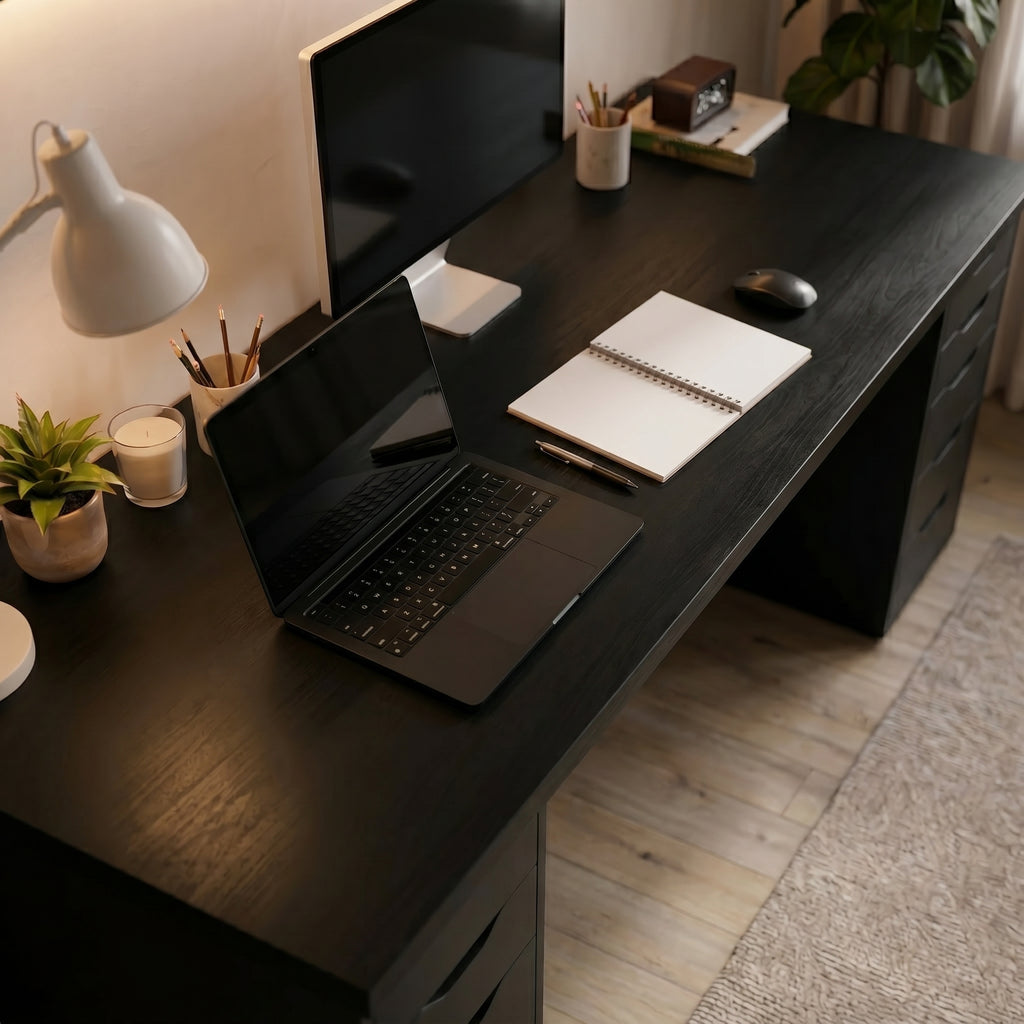 Signature Dual-Vault Desk –  Executive Span
