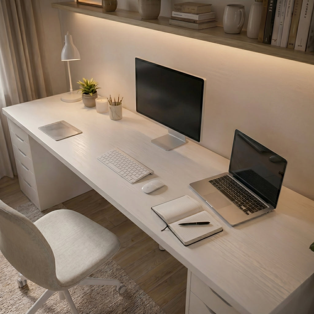 Signature Dual-Vault Desk –  Executive Span