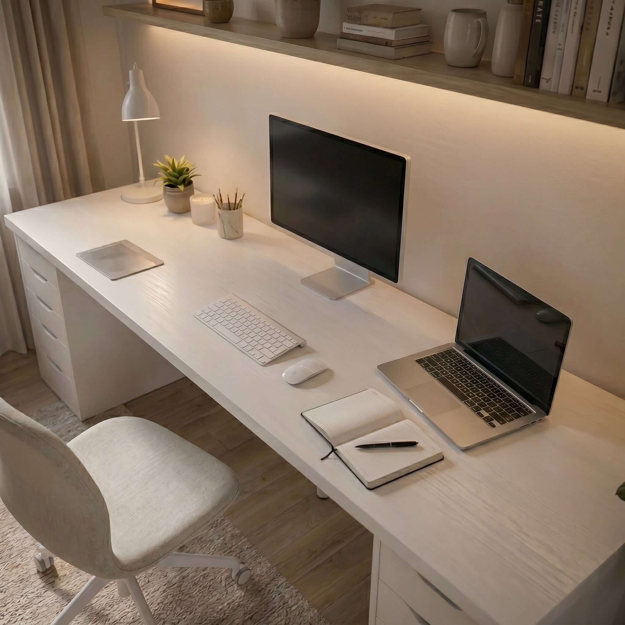 Signature Dual-Vault Desk –  Executive Span