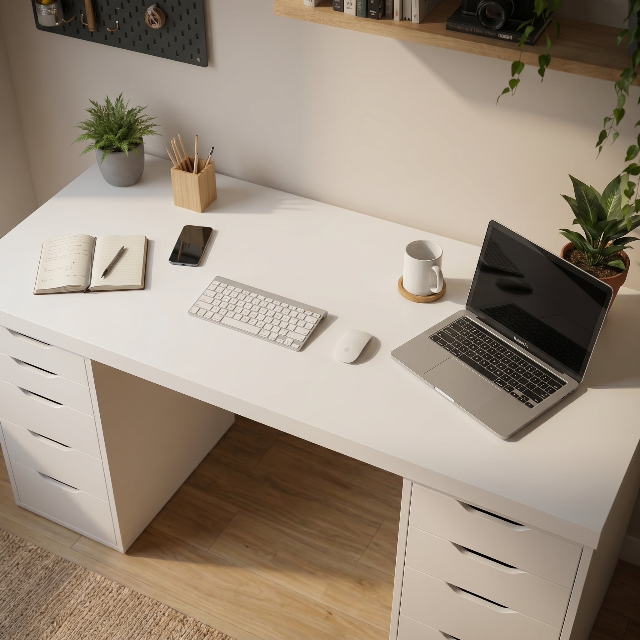 Signature Dual-Vault Desk – Professional MDF Workspace