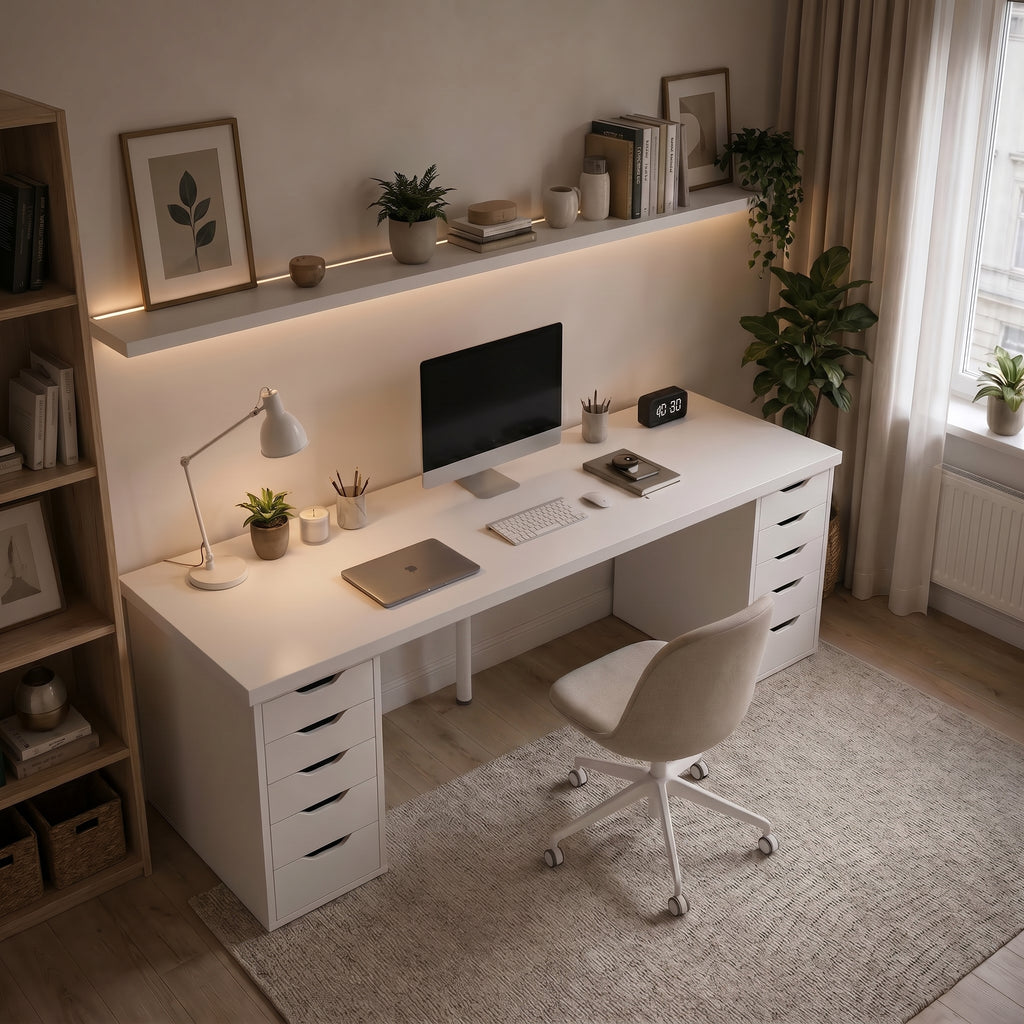 Signature Dual-Vault Desk –  Executive Span