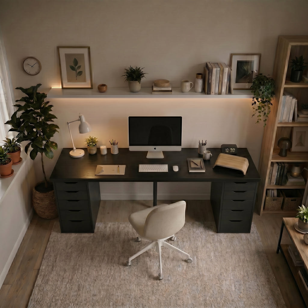 Signature Dual-Vault Desk –  Executive Span