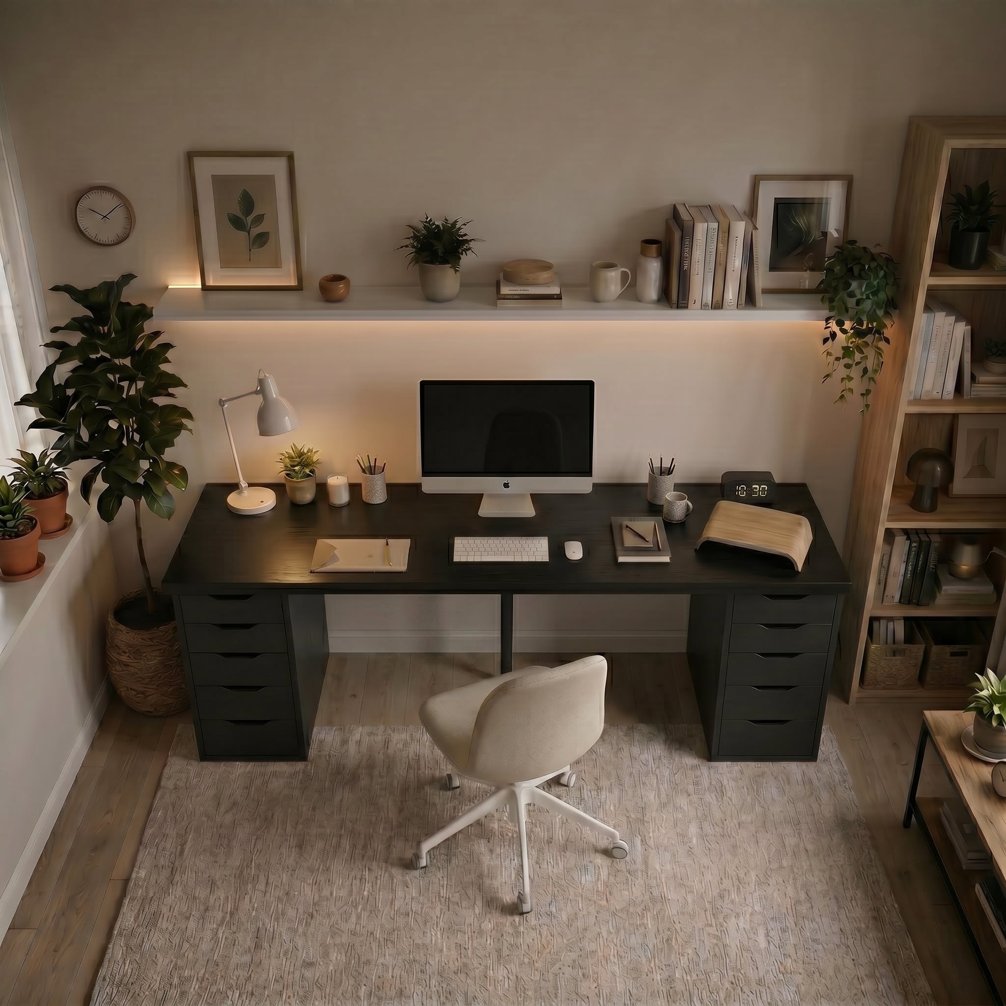 Signature Dual-Vault Desk –  Executive Span