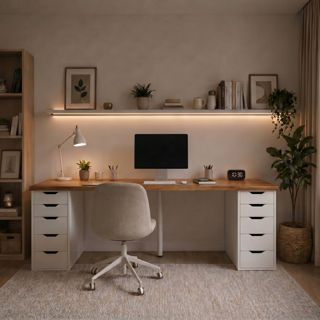 Signature Dual-Vault Desk –  Executive Span