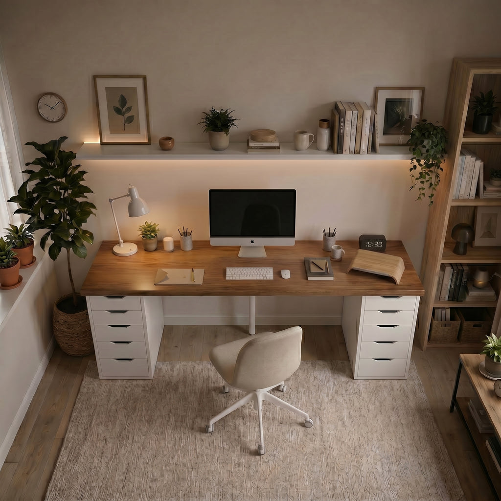 Signature Dual-Vault Desk –  Executive Span