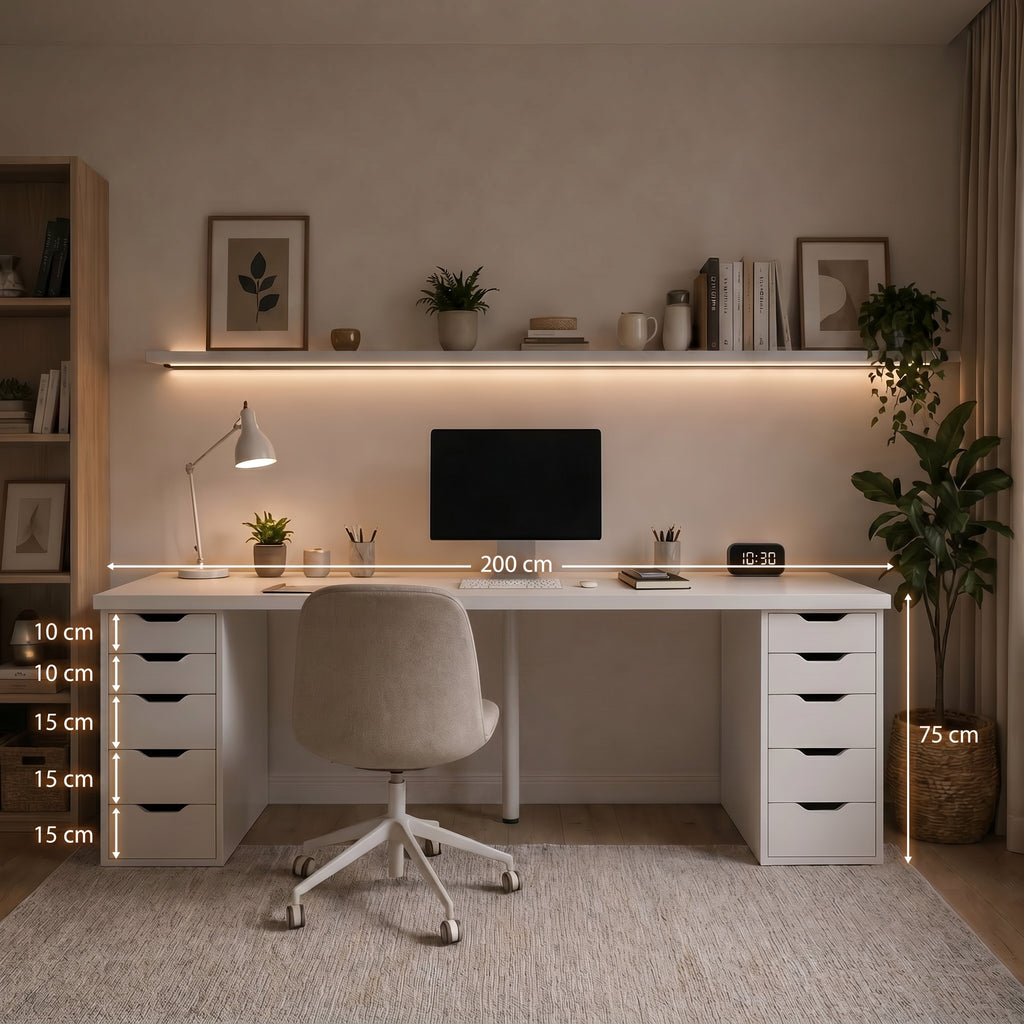 Signature Dual-Vault Desk –  Executive Span