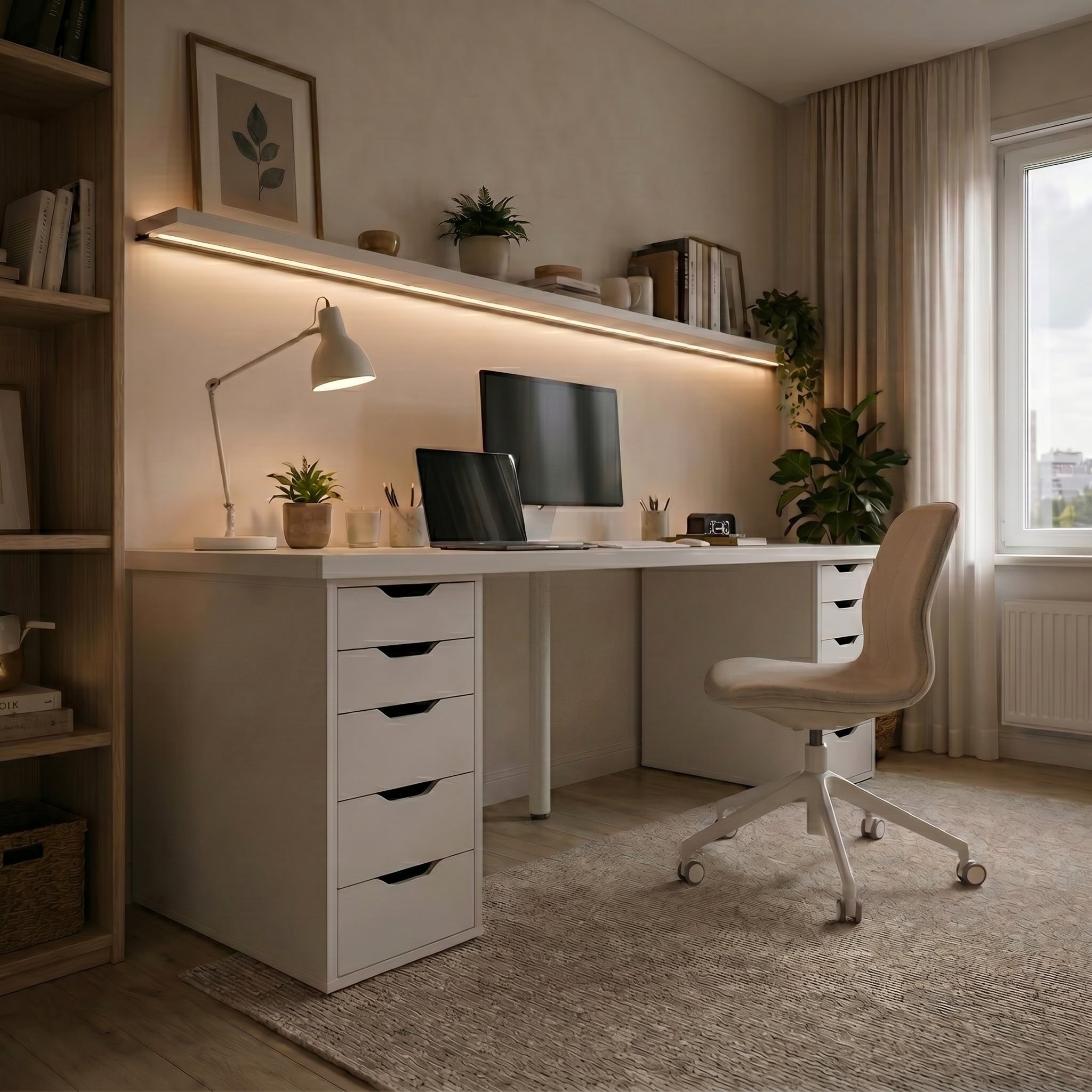 Signature Dual-Vault Desk –  Executive Span