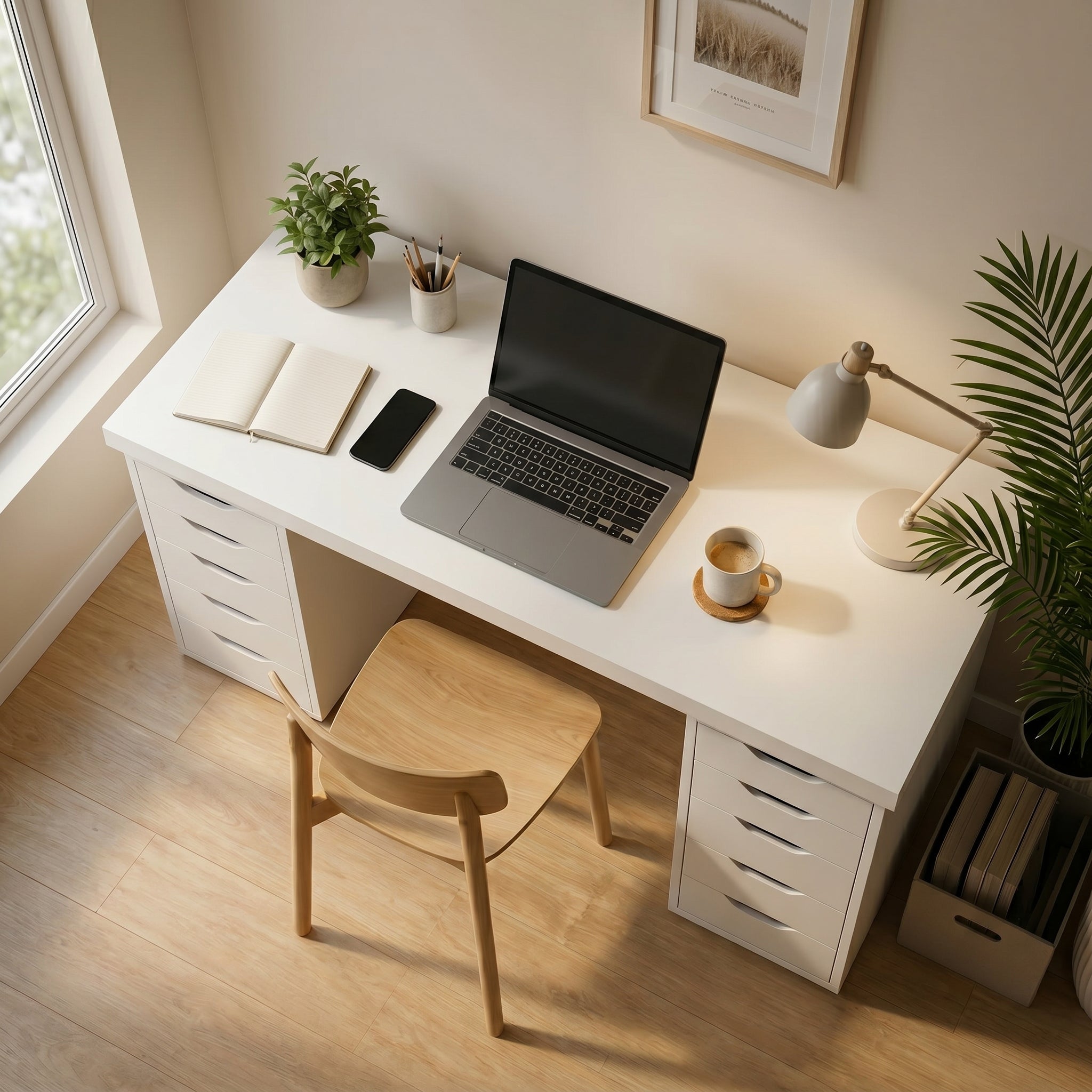 Signature Dual-Vault Desk – Professional MDF Workspace