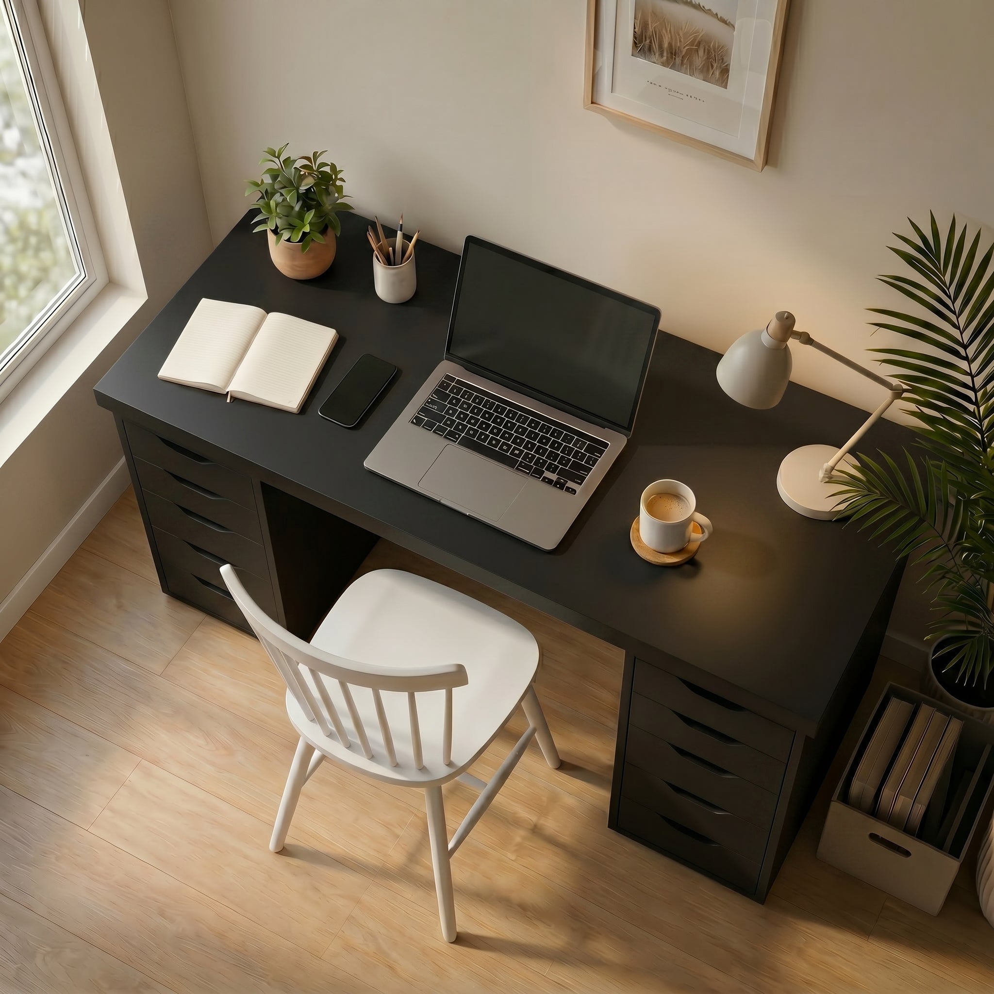 Signature Dual-Vault Desk – Professional MDF Workspace