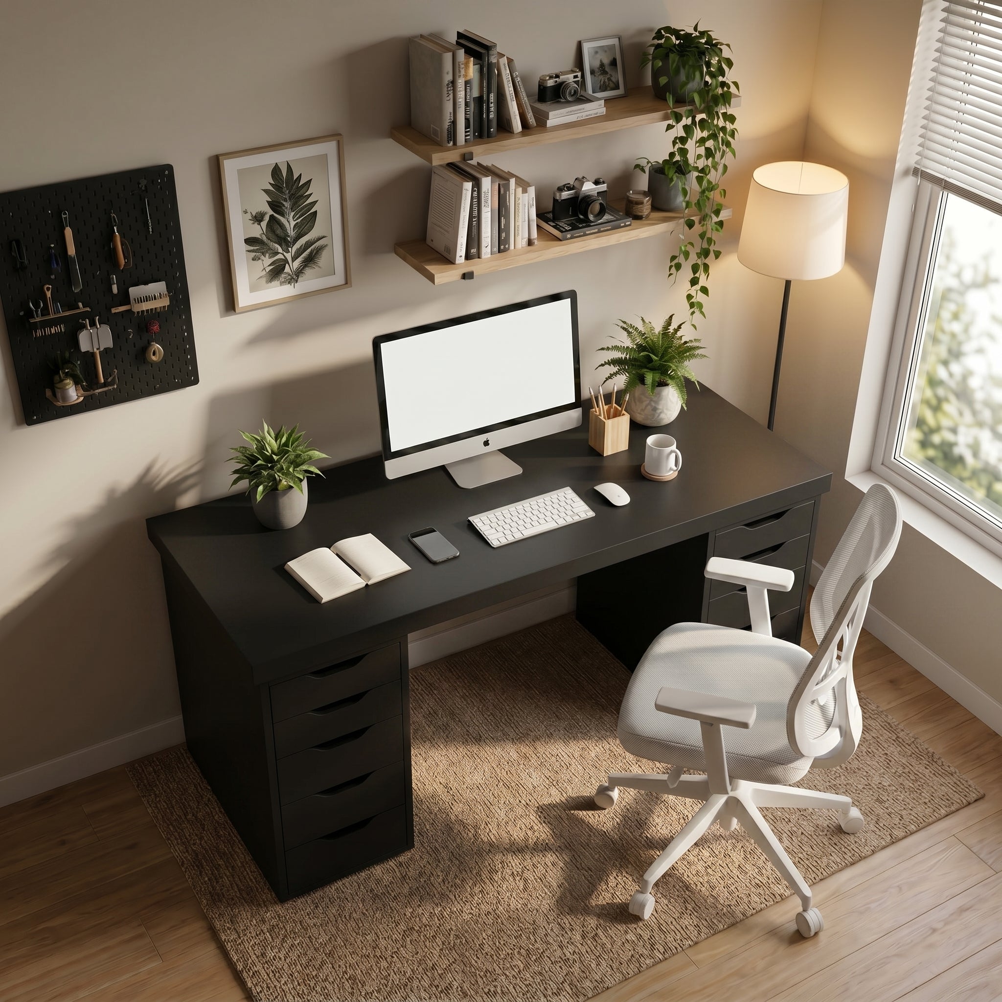 Signature Dual-Vault Desk – Professional MDF Workspace