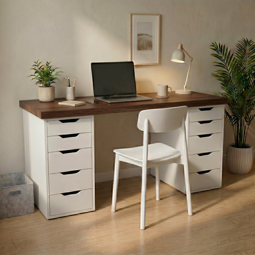 Signature Dual-Vault Desk – Professional MDF Workspace