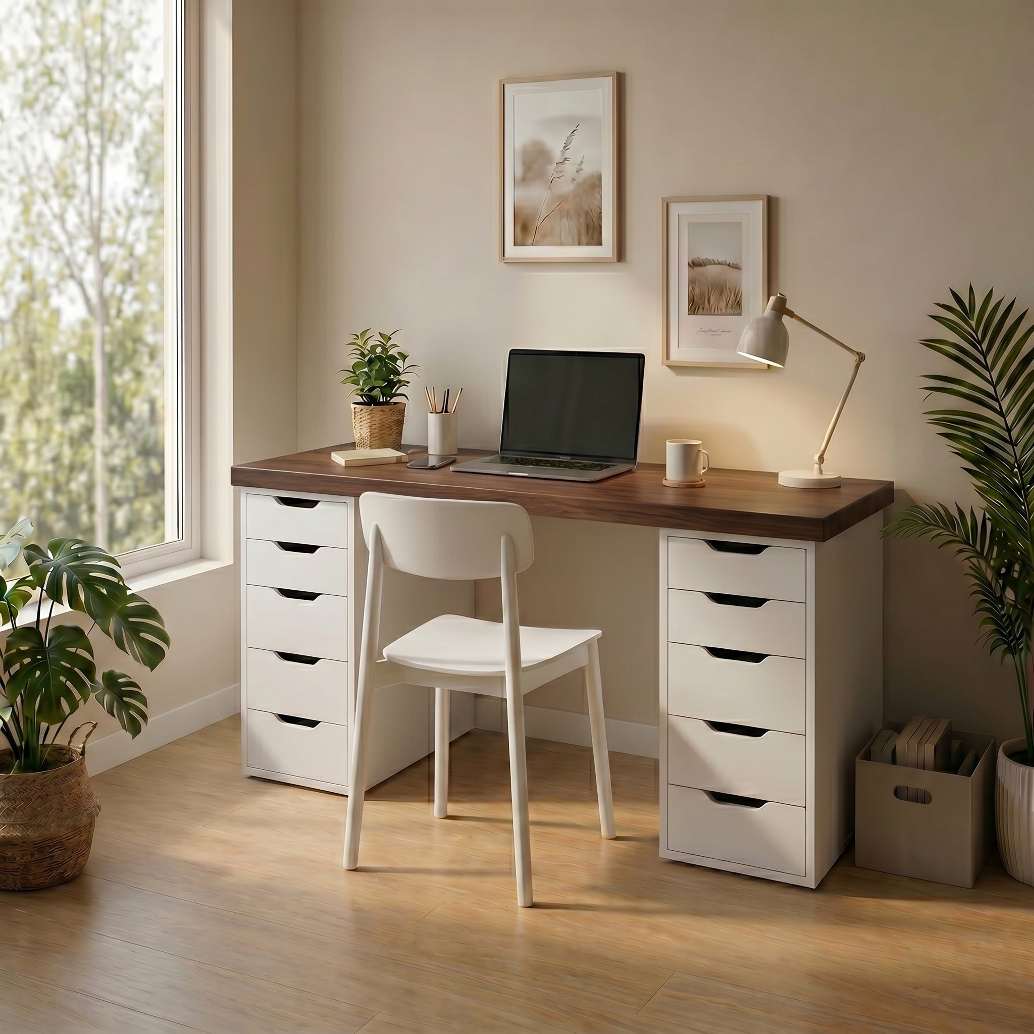 Signature Dual-Vault Desk – Professional MDF Workspace